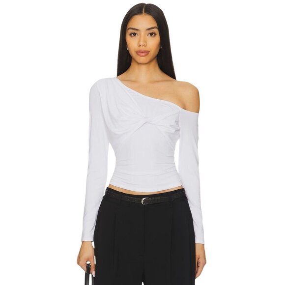 Astr Tops - ASTR the Label Kora Top in White Small New Womens Long Sleeve Tee